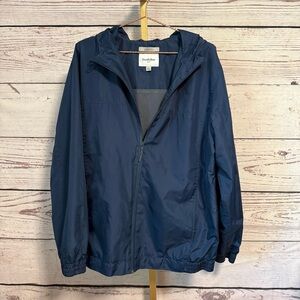 Goodfellow & Co Blue Windbreaker Lightweight Hooded Jacket